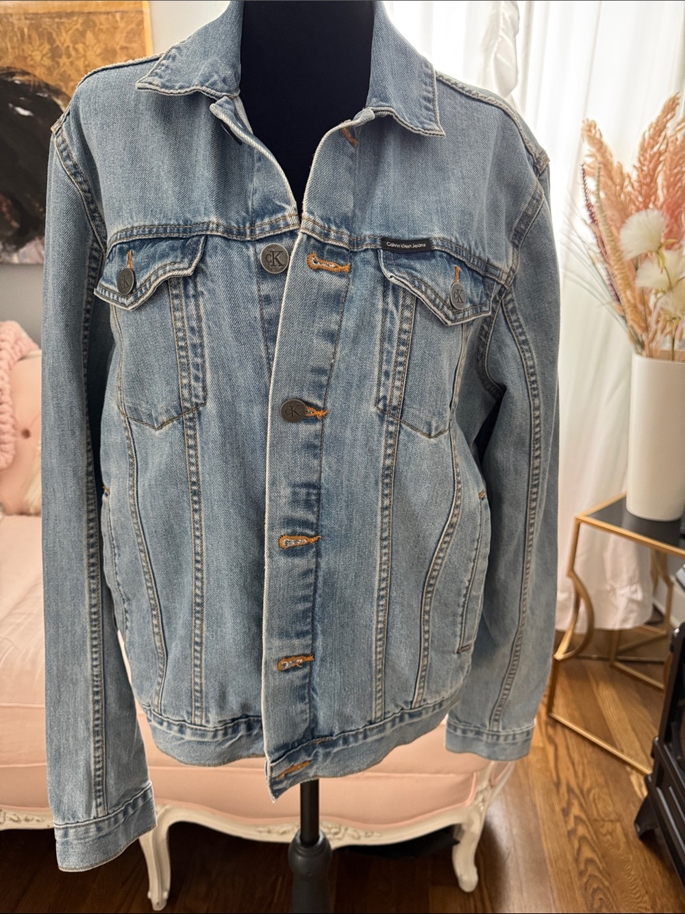 Calvin Klein Light Blue Denim Trucker Jacket